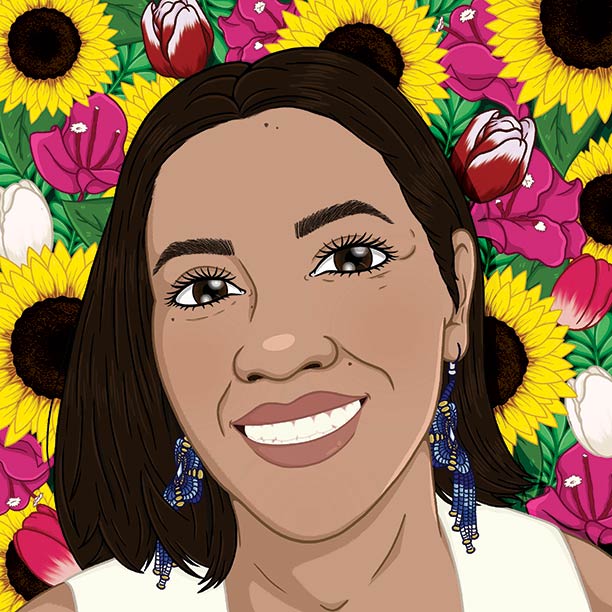 Illustrated portrait of Daysi Bedolla Sotelo.